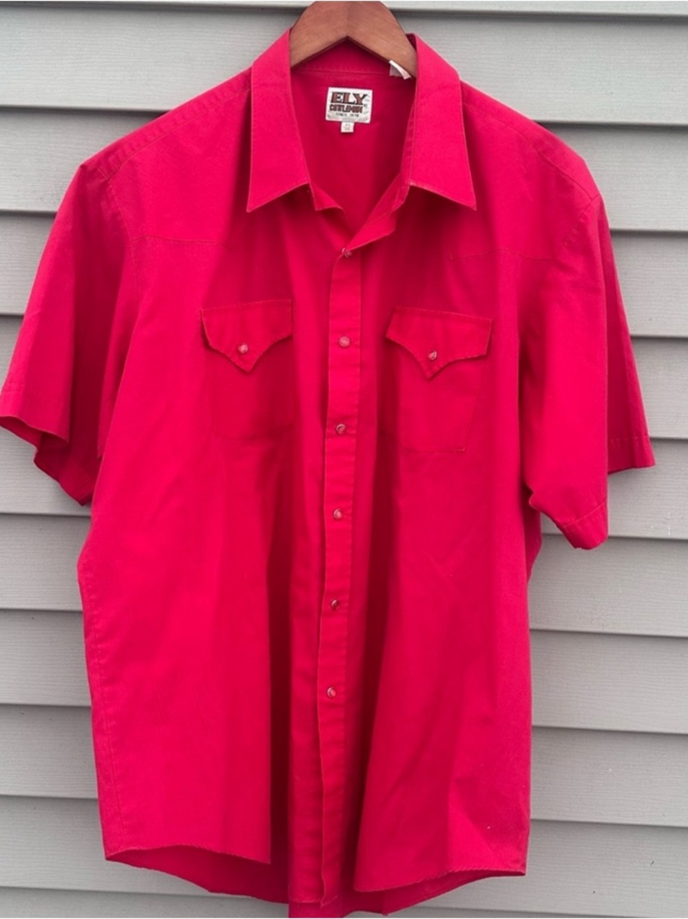AS IS Vintage red western shirt Pearl snaps men’s XXL